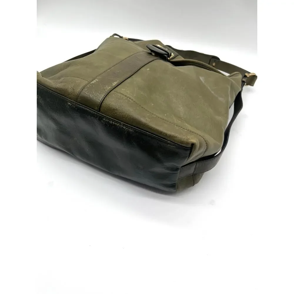 RALPH LAUREN RARE Vintage Soho Satchel, Green Leather